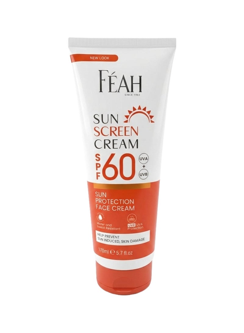 FEAH Sunblock SPF 60 170ML | High Protection Broad Spectrum Sunscreen | UVA & UVB Defense Sun Cream in Tube | Lightweight Daily Sun Protection for Face & Body - Image 1