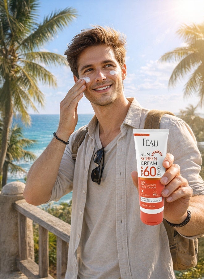 FEAH Sunblock SPF 60 170ML | High Protection Broad Spectrum Sunscreen | UVA & UVB Defense Sun Cream in Tube | Lightweight Daily Sun Protection for Face & Body - Image 3