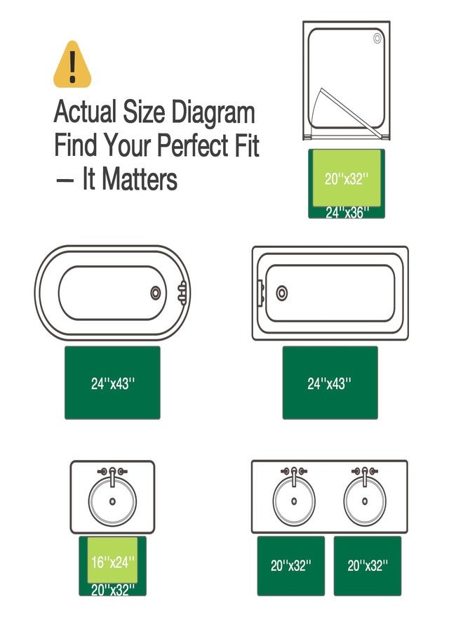 LUMI Luxury Chenille Bath Mats Ultra Absorbent, Plush Fluffy Bathroom Rug with Non-Slip Backing, Soft High Pile Bath Rug for Shower Floor, Tub, 20x32, White - Image 2