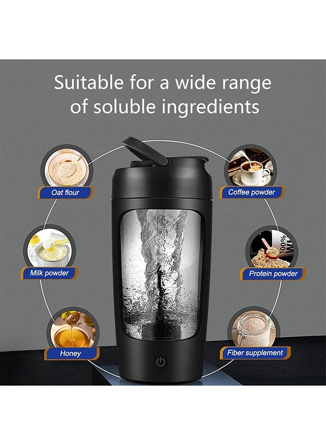 Arabest Electric Protein Shaker Bottle, 650Ml Blender Bottles with Powder Cup, Portable Blender, Tritan and BPA Free Material, Pre Workout Mixer for Gym and Fitness (Black) - Image 5