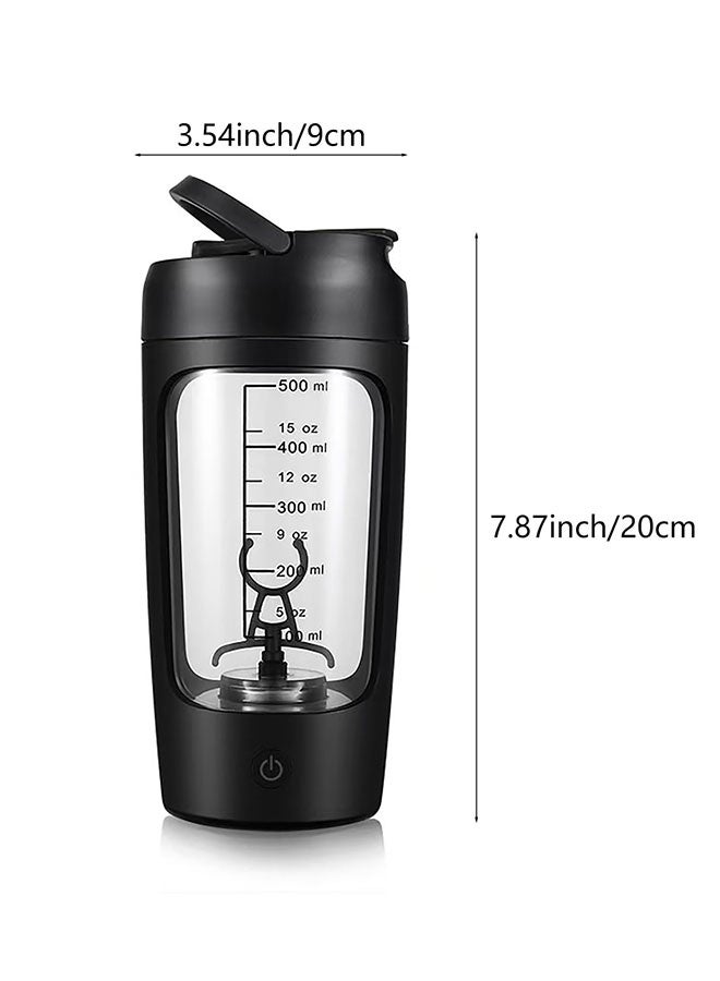 Arabest Electric Protein Shaker Bottle, 650Ml Blender Bottles with Powder Cup, Portable Blender, Tritan and BPA Free Material, Pre Workout Mixer for Gym and Fitness (Black) - Image 2