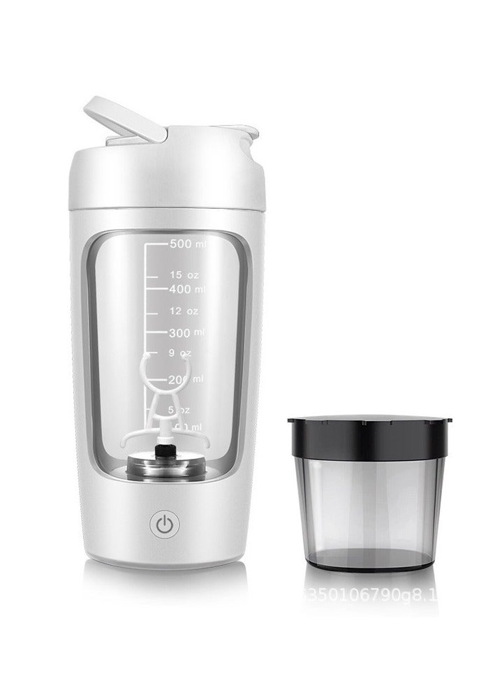 Arabest Electric Protein Shaker Bottle, 650Ml Blender Bottles with Powder Cup, Portable Blender, Tritan and BPA Free Material, Pre Workout Mixer for Gym and Fitness (Black) - Image 1