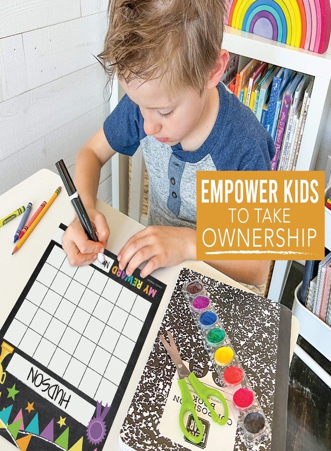 Hadley Designs Sticker Chart for Kids Behavior at Home & Classroom - 25 Reward Chart for Kids Incentives, Gold Star Sticker Sheets, Chalkboard Theme Incentive Charts for Classroom Must Haves - Image 4