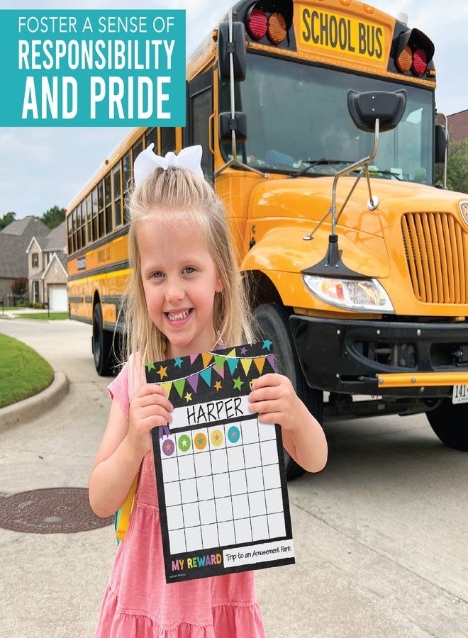 Hadley Designs Sticker Chart for Kids Behavior at Home & Classroom - 25 Reward Chart for Kids Incentives, Gold Star Sticker Sheets, Chalkboard Theme Incentive Charts for Classroom Must Haves - Image 3