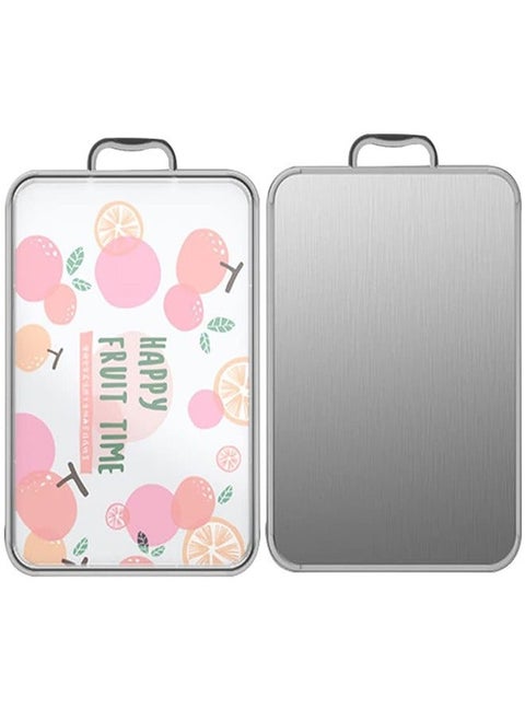 Cutting Board, Double Sided Chopping Board with Handle, Stainless Steel Cutting Block for Kitchen