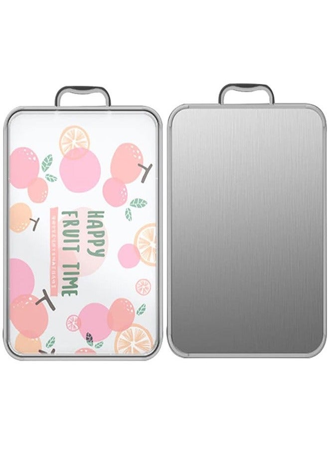 Captaintech Cutting Board, Double Sided Chopping Board with Handle, Stainless Steel Cutting Block for Kitchen  - Image 1