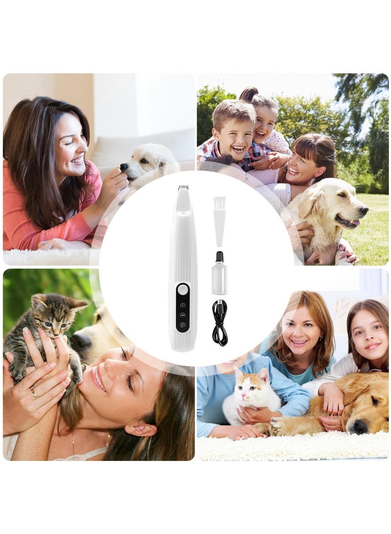 SYOSI Pet Grooming Clippers, Easy Use Rechargeable Dog Paw Trimmer, Speedy Cutting Waterproof Cordless Cat Small Dogs Shaver Small Electric Pet Clippers for Grooming - Image 5