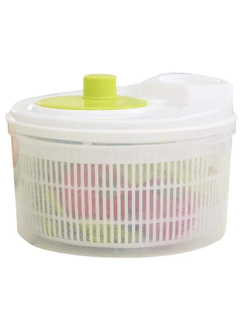 Large 3 Litre Salad Spinner Manual Lettuce Spinner Vegetable Washer with Lid and Bowl Salad Colander Basket Lettuce Dryer  - Image 1
