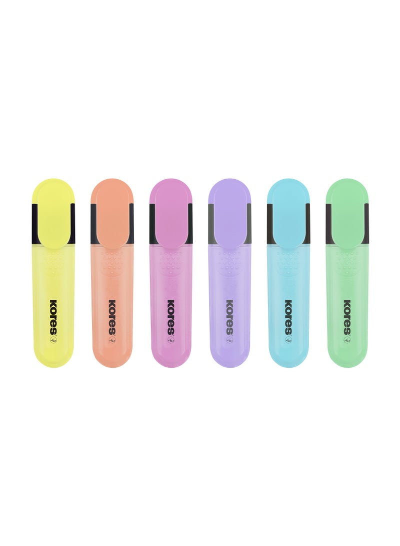 Kores 6-Piece Bright Liner Plus Pastel Highlighter Pen - Image 2