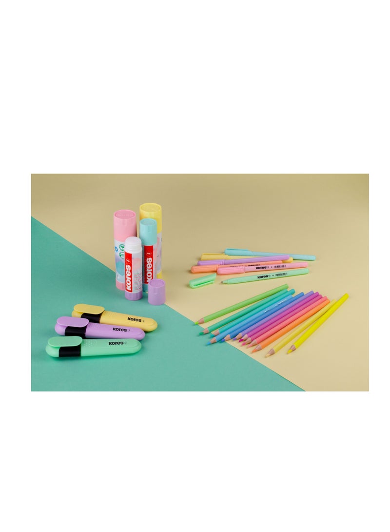 Kores 6-Piece Bright Liner Plus Pastel Highlighter Pen - Image 4
