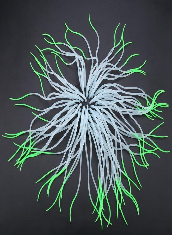 AYNEFY Simulation Artificial Silicone Sea Anemone Decor,Aquarium Luminous Coral Ornament Fluorescent Sea Anemone Decoration for Fish Aquarium Landscaping Decor - Image 4