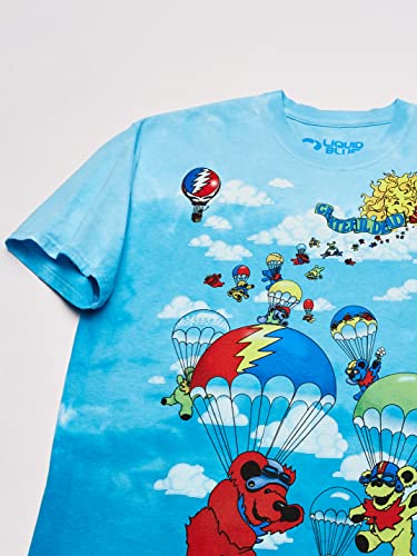 Liquid Blue Men's Grateful Dead Parachuting Bear Short Sleeve T-Shirt,Multi,X-Large - Image 2