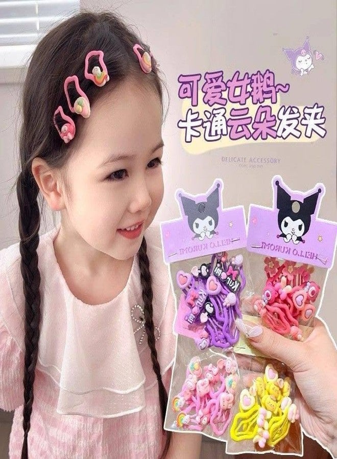 Radhya Accessories 10 pcs Colorful Kuromi Hair Clips for Women Hair Tictacs Alligator cartoon hair Clips for toddlers Hair Accessories for Women (purple) - Image 3