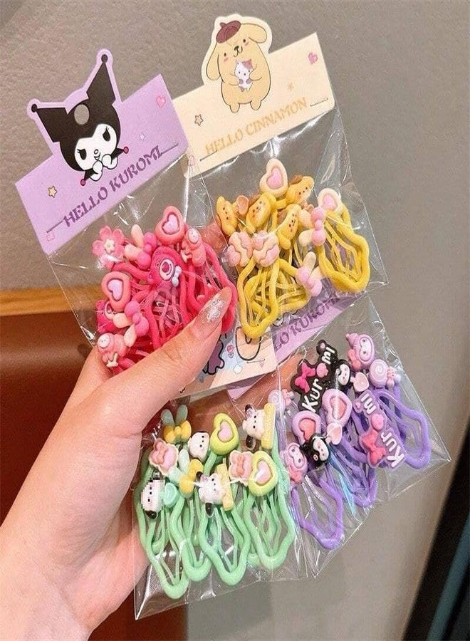 Radhya Accessories 10 pcs Colorful Kuromi Hair Clips for Women Hair Tictacs Alligator cartoon hair Clips for toddlers Hair Accessories for Women (purple) - Image 2