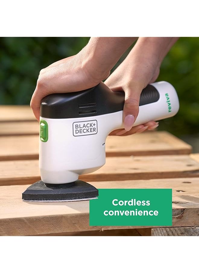 BLACK+DECKER - Cordless 12V Sander With 10 Sanding Sheets Revds12A10 Gb - Image 1