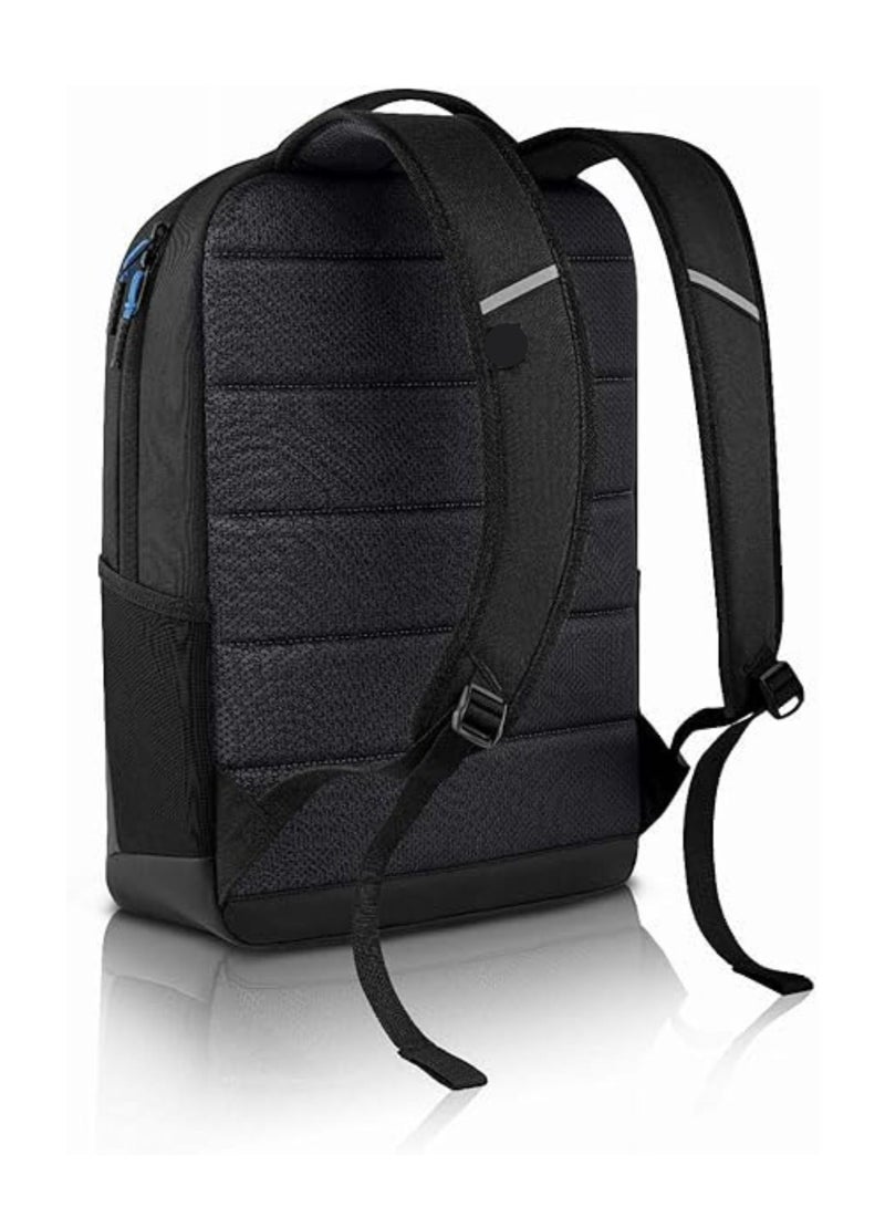 Terabyte Pro Slim Backpack 15, 15.6" Laptop Bag, Zippered Front Pocket, Reflective Element, Foam Padded Laptop Compartment, Air Mesh Padded Shoulder Straps, Black PO1520PS-BACKPACK - Image 2