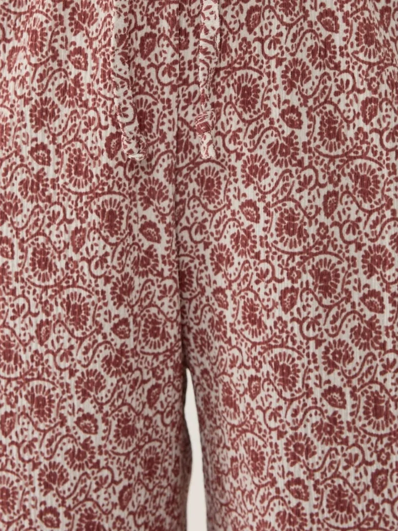 زوبعة بنطلون واسع الساق بنقوش مريحة