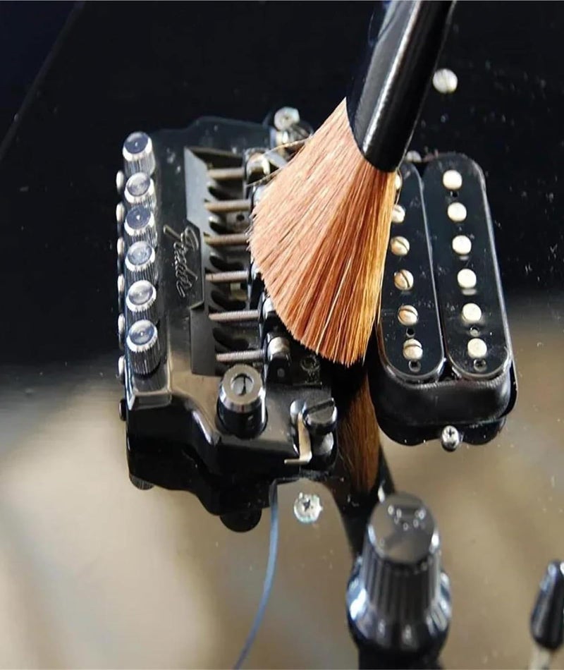 KalamkariX Guitar String Cleaner, Guitar Cleaner, Guitar Polish, Guitar Accessories, Guitar Cleaner and Polish, Double-Ended Cleaning Brush for Guitar, Violin, Ukulele, Bass, Blue Color - Image 4