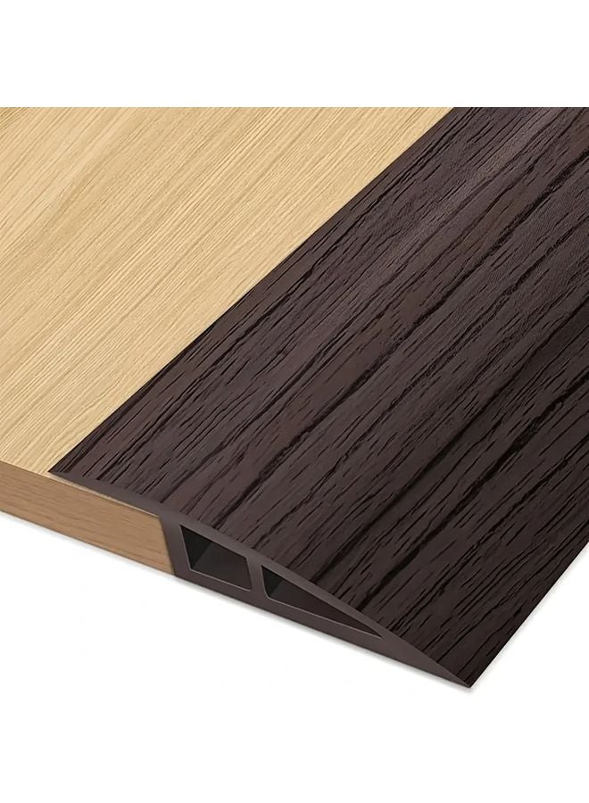 39.37 Inch Walnut PVC Floor Transition Strip Self Adhesive Threshold Ramp For Home Use - Image 1