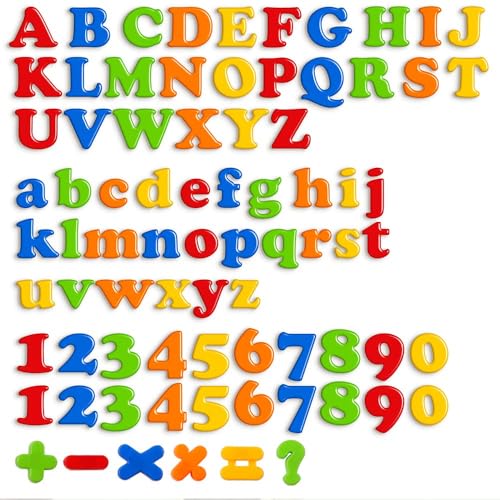 Coogam Magnetic Letters Numbers Alphabet Fridge Magnets Colorful Plastic ABC 123 Educational Toy Set Preschool Learning Spelling Counting Uppercase Lowercase Math for 3 4 5 Years Kid(78 Pcs) - Image 2