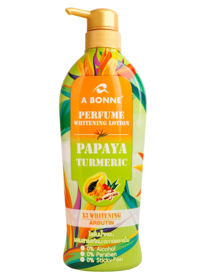 A Bonne' Perfume Whitening Lotion Papaya And Turmeric X3 Whitening Arbutin 500 ml - Image 1