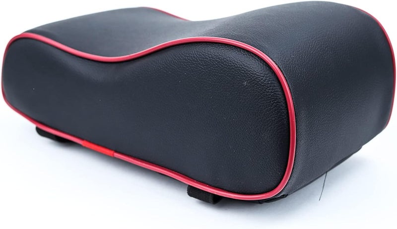 Car center console armrest thick cushion, memory foam auto seat,arm rest pillow pad support for car home office, chair, armrest cover for elbow & forearm - (black)
