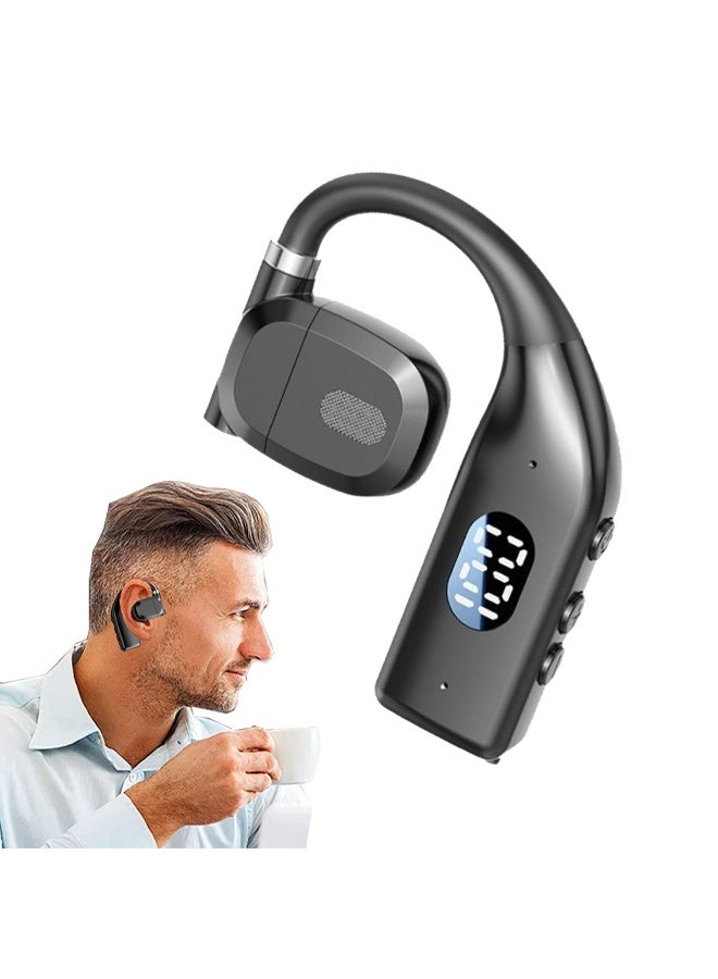 Wireless Bluetooth Headset, Hanging Ear Type Not Into The Ear Rotating Monaural Digital Display Sports Headset, Long Range Noise-Canceling Headset, Ipx5 waterproof, for Sports, Driving - Image 1