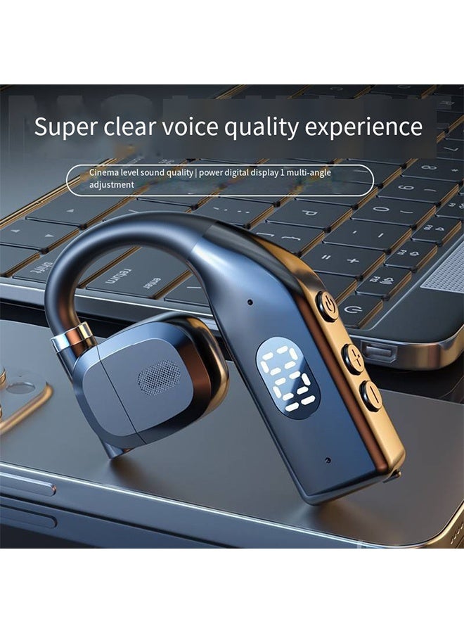 Wireless Bluetooth Headset, Hanging Ear Type Not Into The Ear Rotating Monaural Digital Display Sports Headset, Long Range Noise-Canceling Headset, Ipx5 waterproof, for Sports, Driving - Image 5