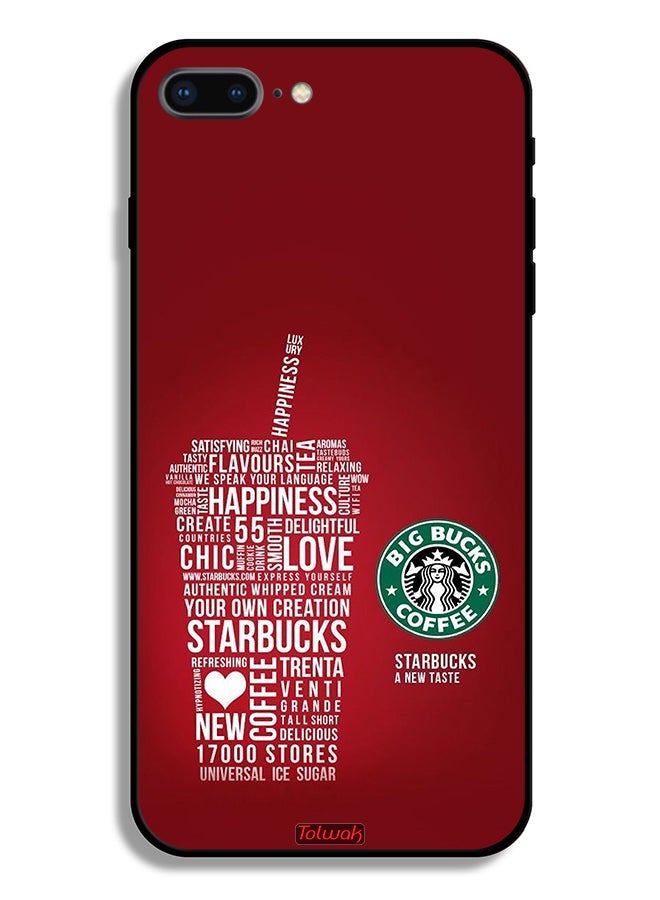 Tolwak Apple iPhone 8 Plus Protective Case Coffee Sticker - Image 2