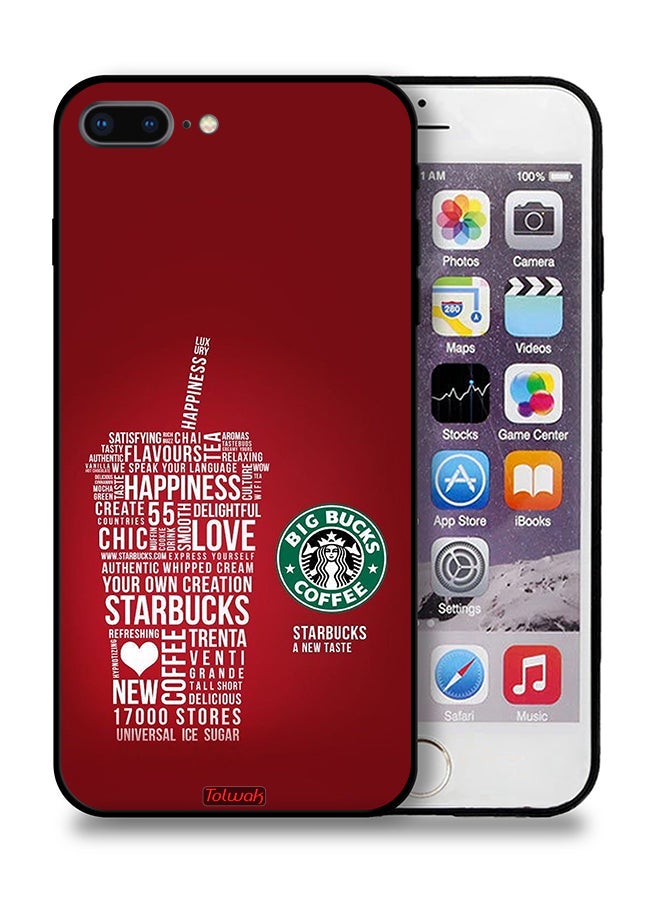 Tolwak Apple iPhone 8 Plus Protective Case Coffee Sticker - Image 1