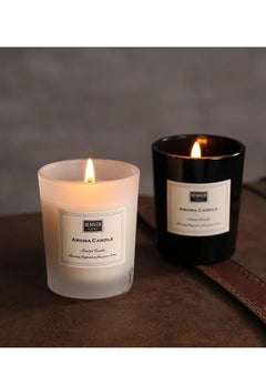 Candle 2 Pack Scented Candle Crystal Black/White  - Image 1