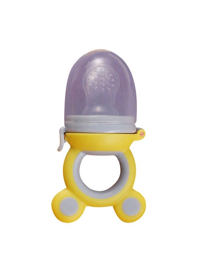 Tinny Tots Silicone Baby Food; Fruit Feeder; Baby Rattle Teether; Baby Soother (Yellow) - Image 3