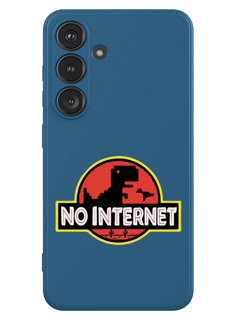 Theodor Protective Slim Fit Case Liquid Silicone Cover with Full Body Protection Anti-Scratch Shockproof Case For Samsung Galaxy S25 Plus (Blue) - No Internet - Image 1