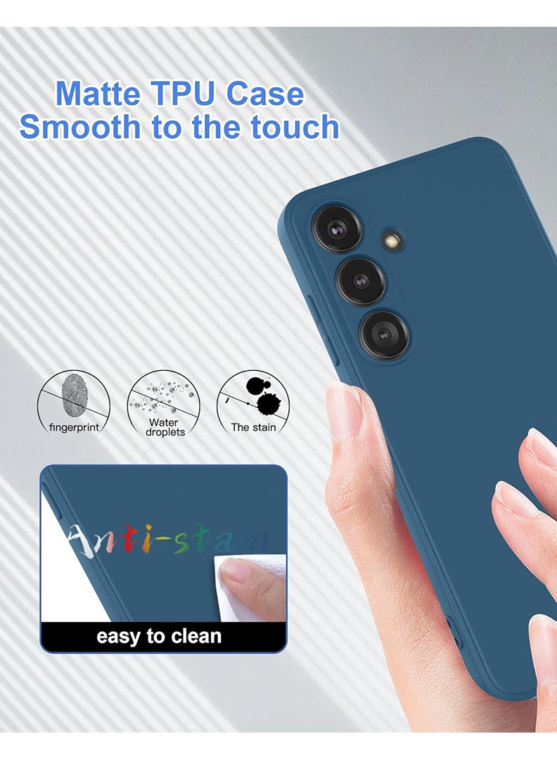 Theodor Protective Slim Fit Case Liquid Silicone Cover with Full Body Protection Anti-Scratch Shockproof Case For Samsung Galaxy S25 Plus (Blue) - No Internet - Image 3