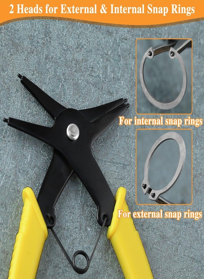 LEONTOOL 2 in 1 Snap Ring Pliers - Internal & External Circlip Pliers for 10-40mm Snap Rings - Image 3