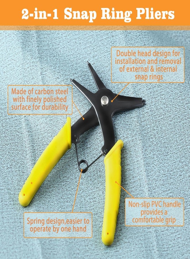 LEONTOOL 2 in 1 Snap Ring Pliers - Internal & External Circlip Pliers for 10-40mm Snap Rings - Image 5