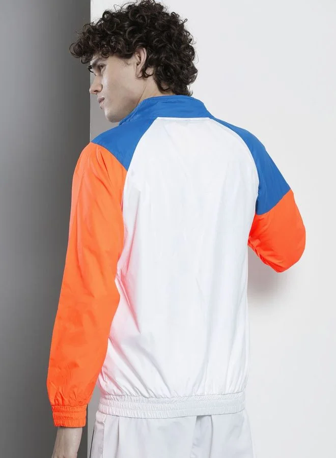 ذا انديان كراج كو The Indian Garage Co Men Regular Fit Printed Round Neck Long Sleeves Windcheater