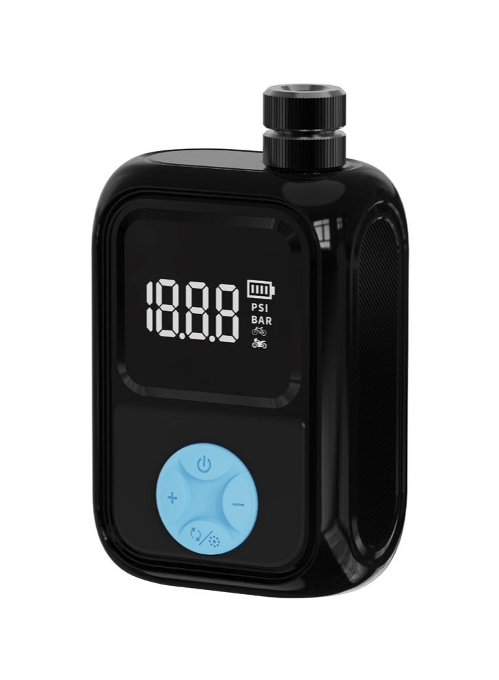 Powerology Portable Electric Tire Inflator 150psi / Fast Tire Inflator Bicycles and Bikes/ 3 Inflation Mode Air Compressor / Cordless & Rechargeable / Fast & Efficient Inflation 48W / Real-Time Pressure Display - Black - Image 1