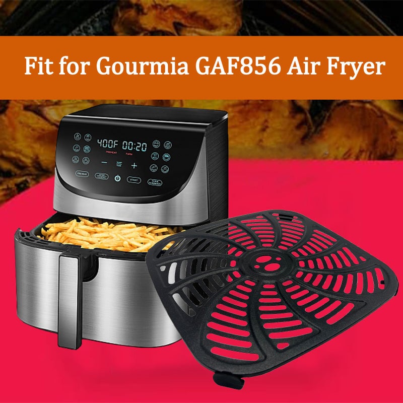 GSZN 8QT Square Air Fryer Grill Pan for Gourmia GAF856 Air Fryers, Upgraded Nonstick Air Fryer Grill Plate Insert Rack Crisper Tray Plate Grate Grid Shelf for Gourmia 8QT Air Fryers, Dishwasher Safe - Image 2