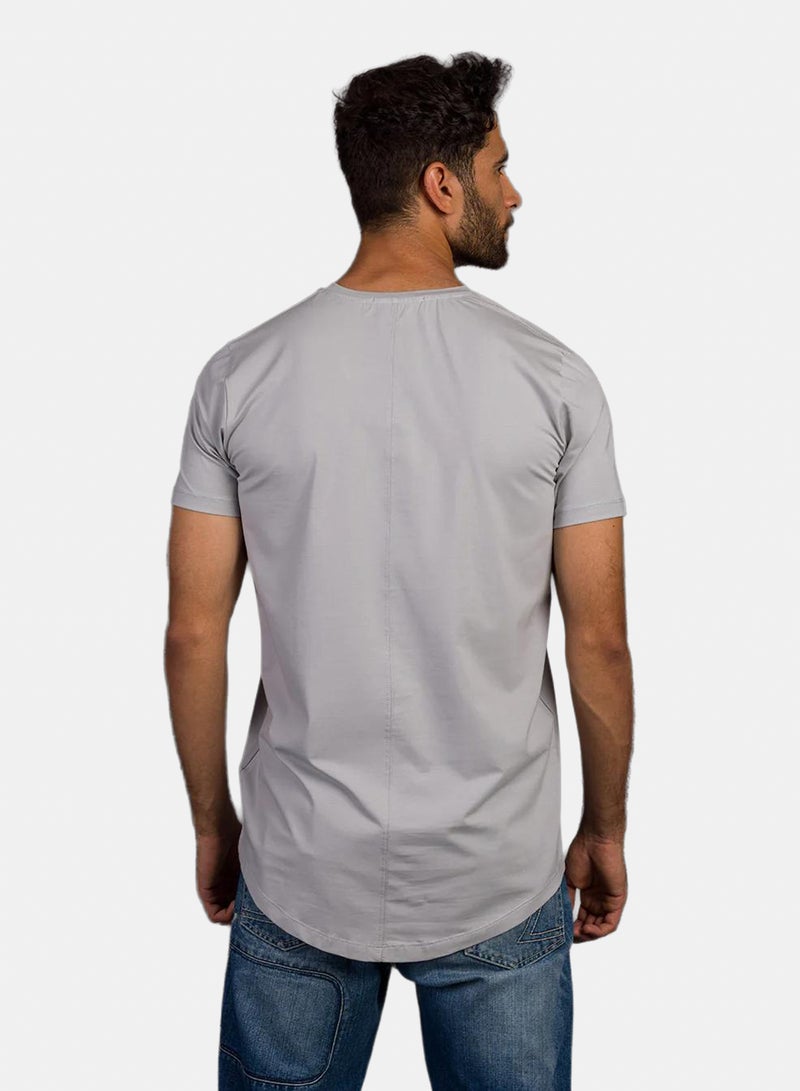 Stache Curved Back V-Neck T- Shirt - Image 2