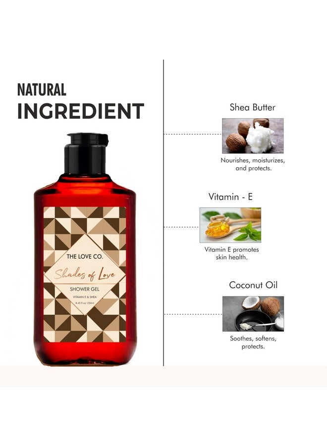 ذا لوف كو. جل الاستحمام ظلال الحب للاستحمام الفاخر بالزيت الطبيعي يهدئ ويغذي بشرتك 250 مل - Image 2