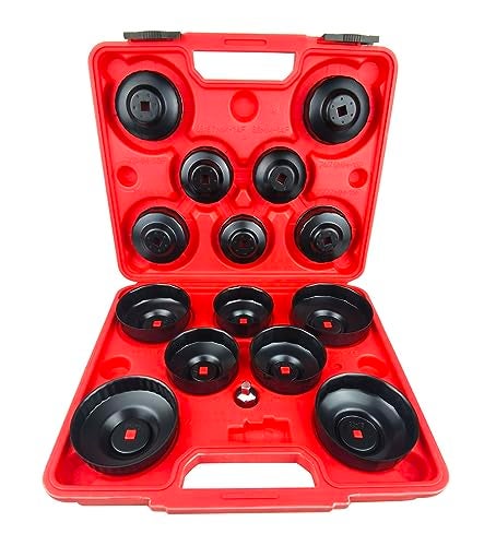 Shonee 15PCS Oil Filter Wrench Set Filter Removal Socket Tool Kit compatible with ToyotaLexusAudi PorscheVWMazdaLand RoverJaguarDodge Ram etc - Image 1