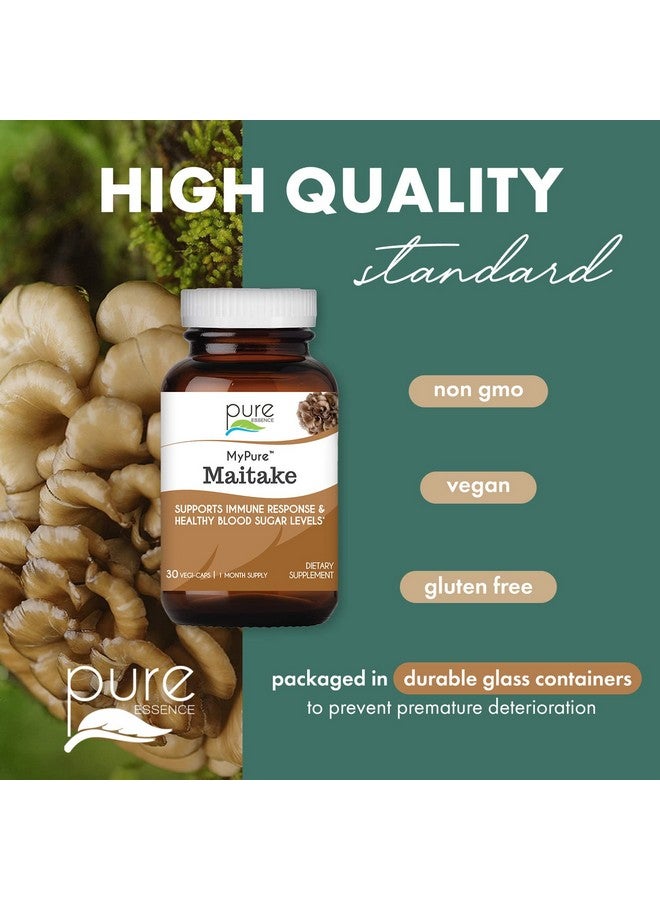 PURE ESSENCE LABS MyPure Maitake Mushrooms - Mushroom Powder Supplement for Immune System Support, Stress Relief, Build Energy, Strength Booster for Men & Women - 1 Month Supply - Image 5