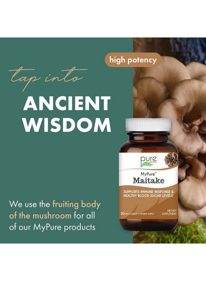 PURE ESSENCE LABS MyPure Maitake Mushrooms - Mushroom Powder Supplement for Immune System Support, Stress Relief, Build Energy, Strength Booster for Men & Women - 1 Month Supply - Image 2