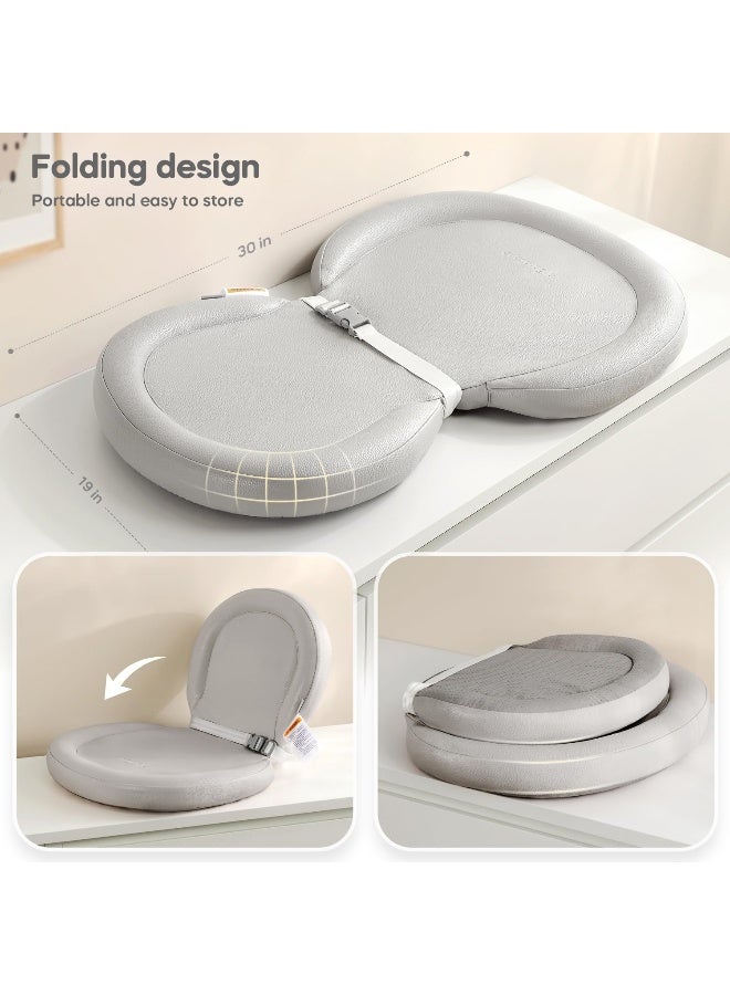 mamatepe Baby Changing Pad in Light Gray, Soft and Breathable, Lightweight and Portable Changing Pad, Fits All Changing Table, Waterproof Firm Padding - Image 2
