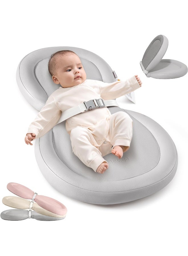mamatepe Baby Changing Pad in Light Gray, Soft and Breathable, Lightweight and Portable Changing Pad, Fits All Changing Table, Waterproof Firm Padding - Image 1