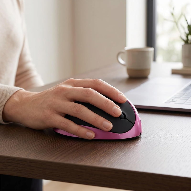 Vertical Ergonomic Mouse, 2.4G Wireless Vertical Mouse with Optical Tracking 800 1200 1600 DPI 6 Buttons Rechargeable for Laptop PC Office Home Users - Image 5