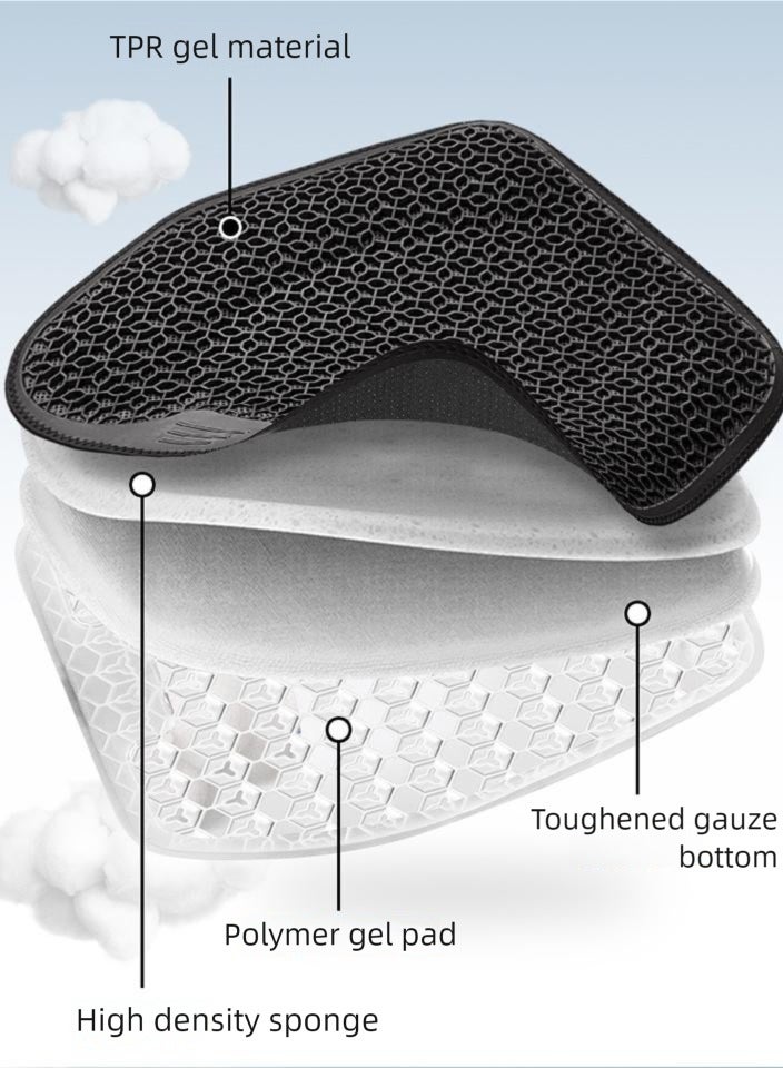 【وسادة مقعد سيليكون】 تصميم قرص العسل السميك للغاية لتخفيف الضغط وعدم الانزلاق والتنفس - مثالي لكراسي المكتب ومقاعد السيارة والكراسي المتحركة والمنزل والسفر - Image 2