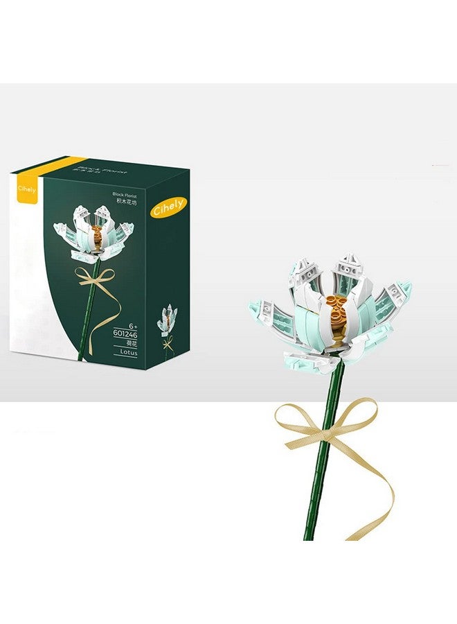 Cihely Cihely Flower Bouquet Building Blocks Kits Lotus 601246, Artificial Flowers Building Project to Release Stress and Focus The Mind, for Birthday Gifts to Adults/Teens(100+ Pieces)  - Image 1