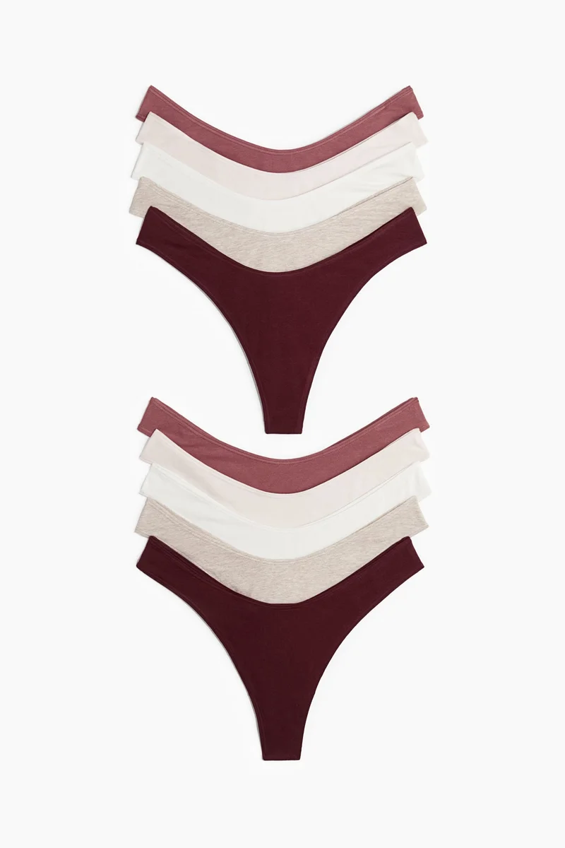 H&M 10-pack cotton thong briefs